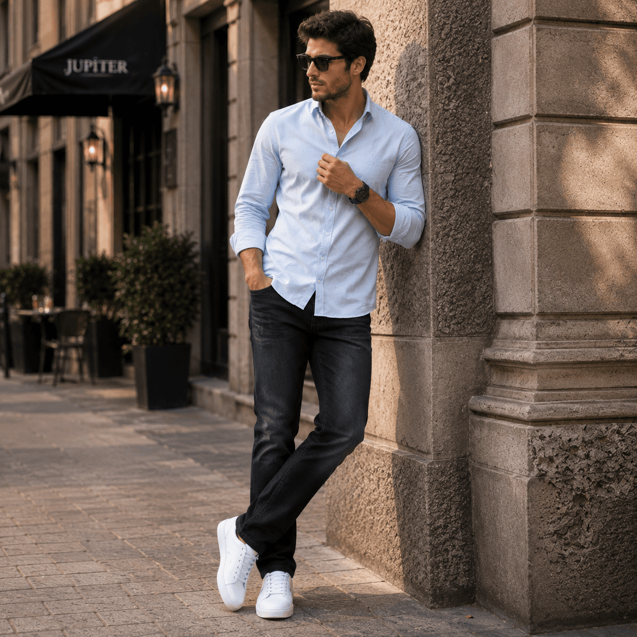 Blackout Black Casual Fit Straight Leg Jeans - view 2