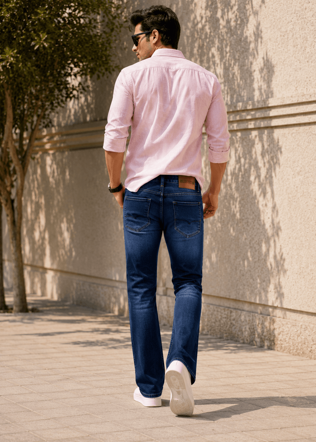 Classic Blue Casual Fit Straight Leg Jeans - view 2