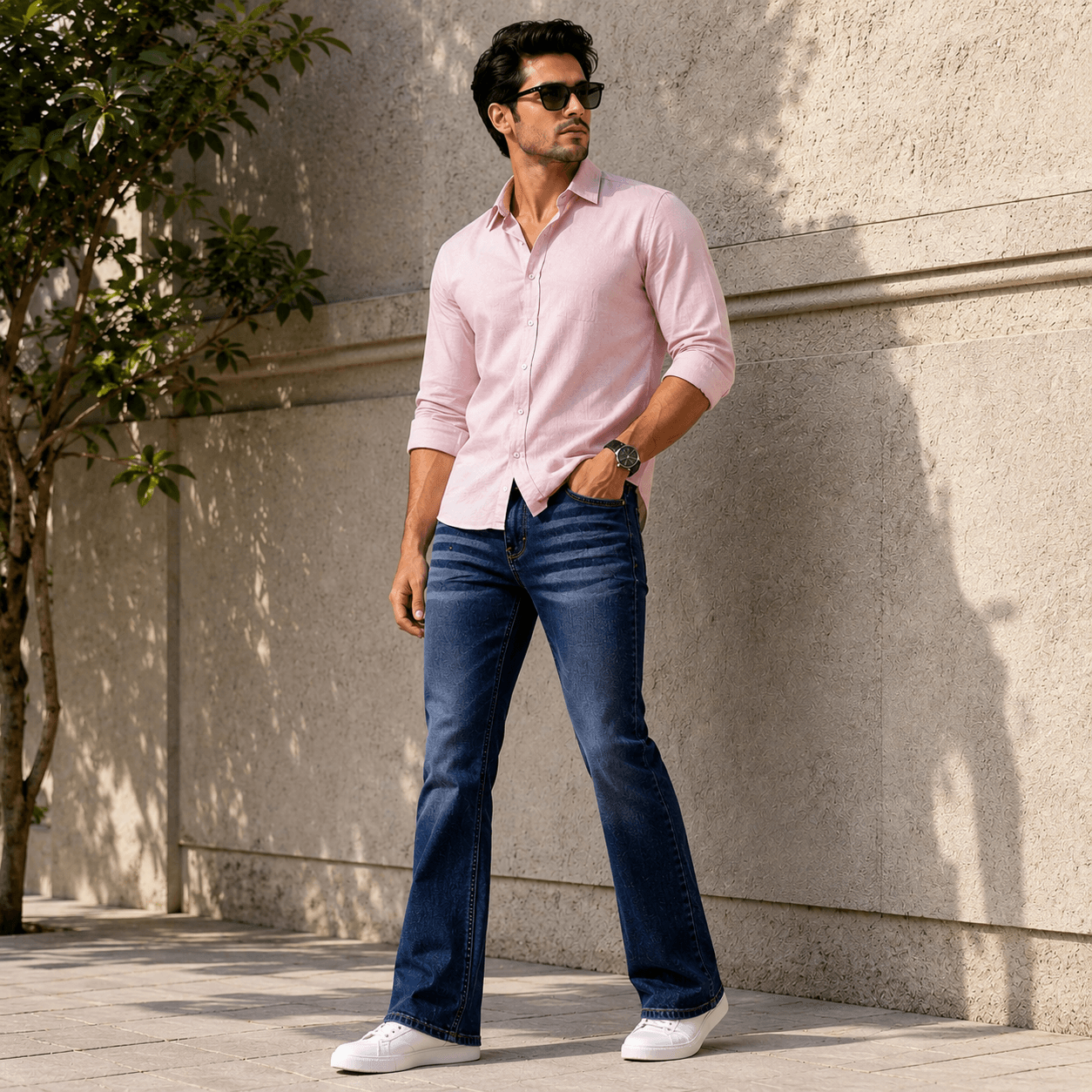 Classic Blue Casual Fit Straight Leg Jeans - view 5