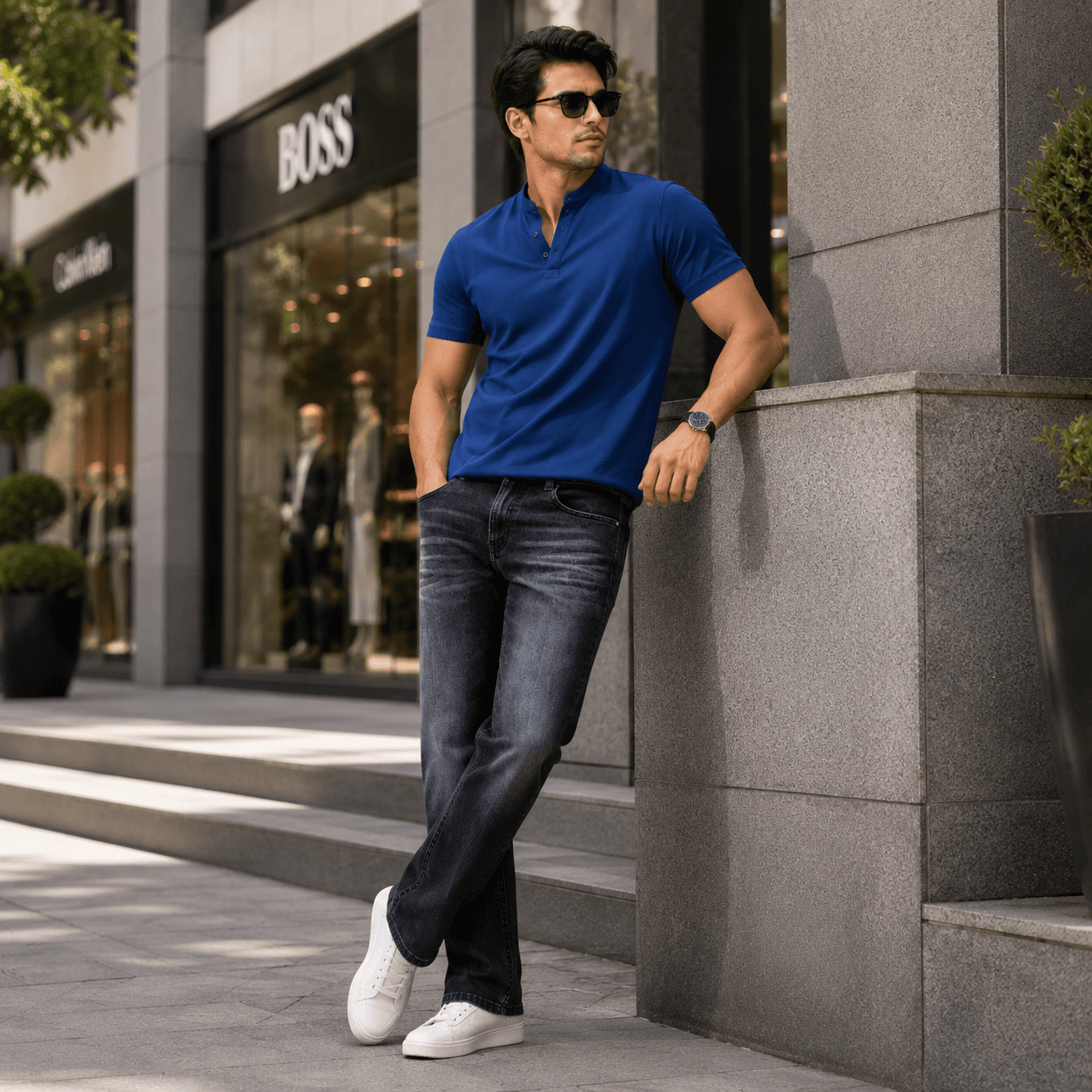 Dustfade Washed Black Casual Fit Jeans - view 2