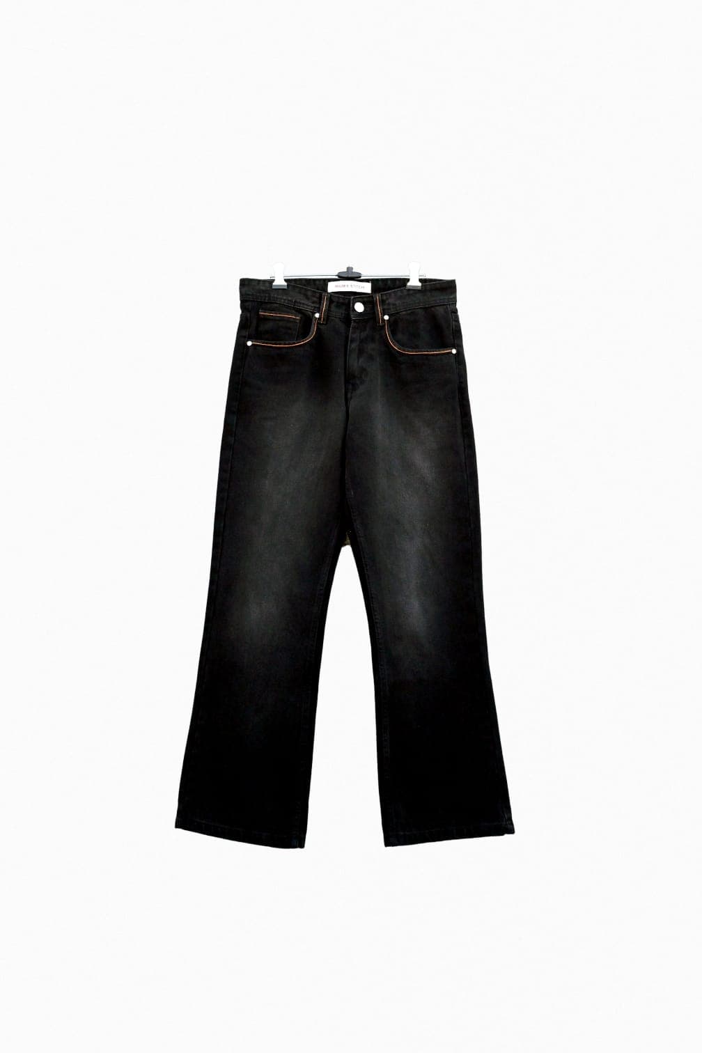 Onyx Black Mid Rise Bootcut Jeans - view 5
