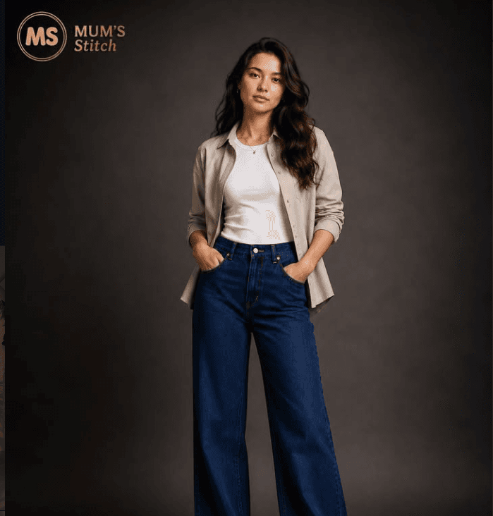 Women Relaxed Wide Leg Bottomwear - MUMS STITCH Official
